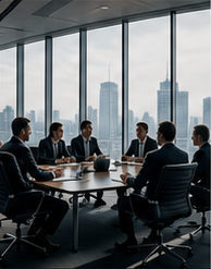 Leadership team in a meeting room